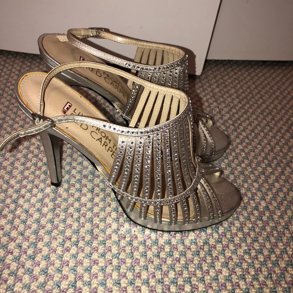 Elegant silver heels